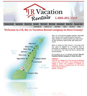 JR Vacation Rentals in Door County, Wisconsin