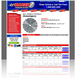 Racer Blades website